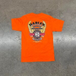 Vintage Harley Davidson T-Shirt‎ Cozumel Mexico Orange Graphic Mens Size M